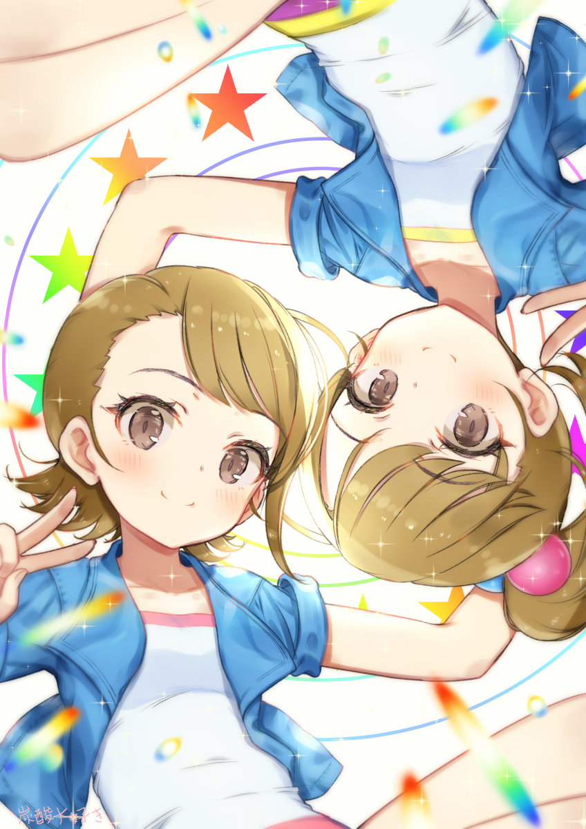 futami mami and futami ami (idolmaster) drawn by tansan_daisuki