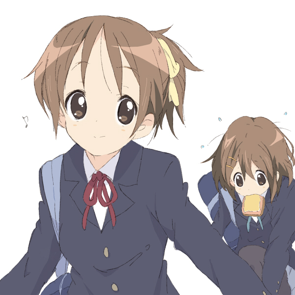 hirasawa yui and hirasawa ui (k-on!) drawn by core_(mayomayo)