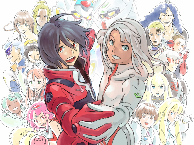 turn a gundam, loran cehack, aida rayhunton, dianna soreil, kihel heim, and 14 more (gundam and 2 more) drawn by tayoshi_kon