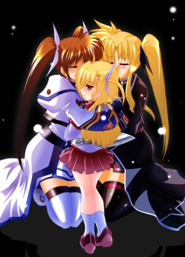 fate testarossa, takamachi nanoha, and vivio (lyrical nanoha and 1 more)
