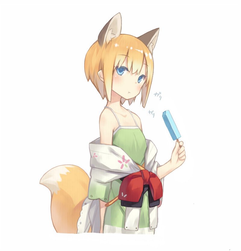 shiratama kitsune (original) drawn by poco_(asahi_age)