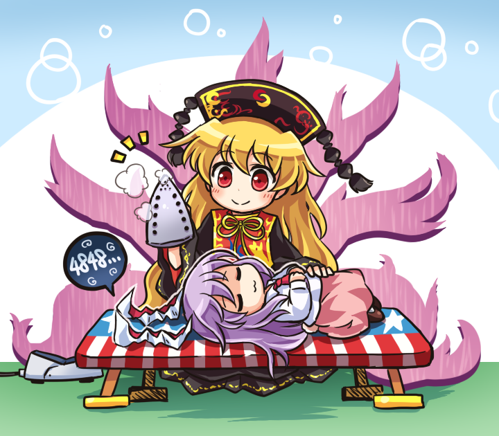 reisen udongein inaba, junko, and teruyof (touhou) drawn by pote_(ptkan)