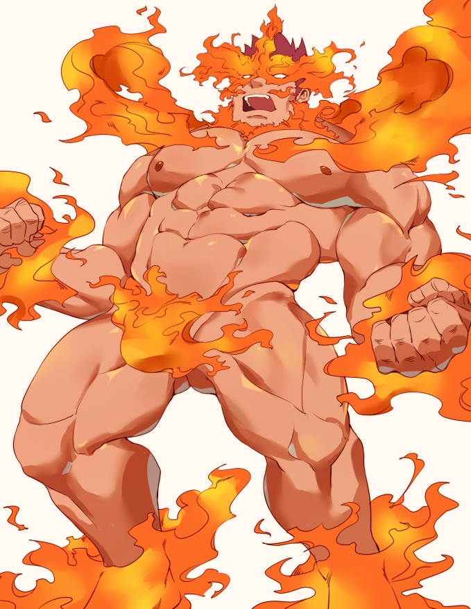 endeavor (boku no hero academia) drawn by guoguo