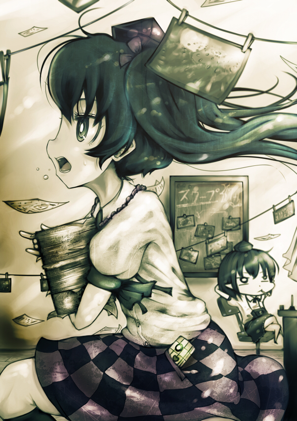 shameimaru aya and himekaidou hatate (touhou) drawn by koohee