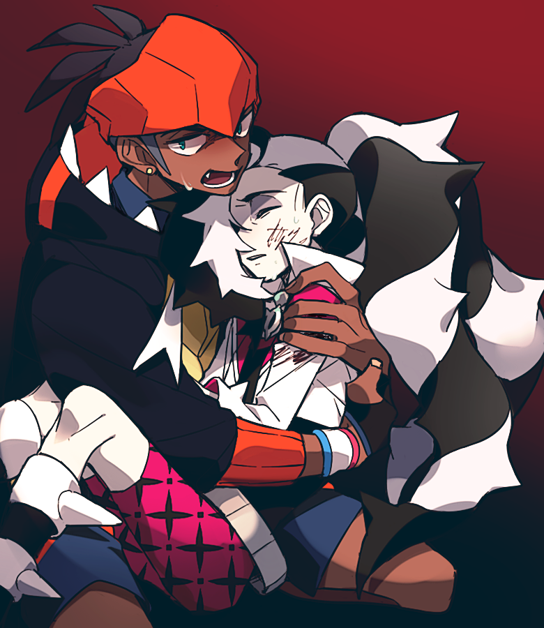 raihan and piers (pokemon and 1 more) drawn by saku_anna