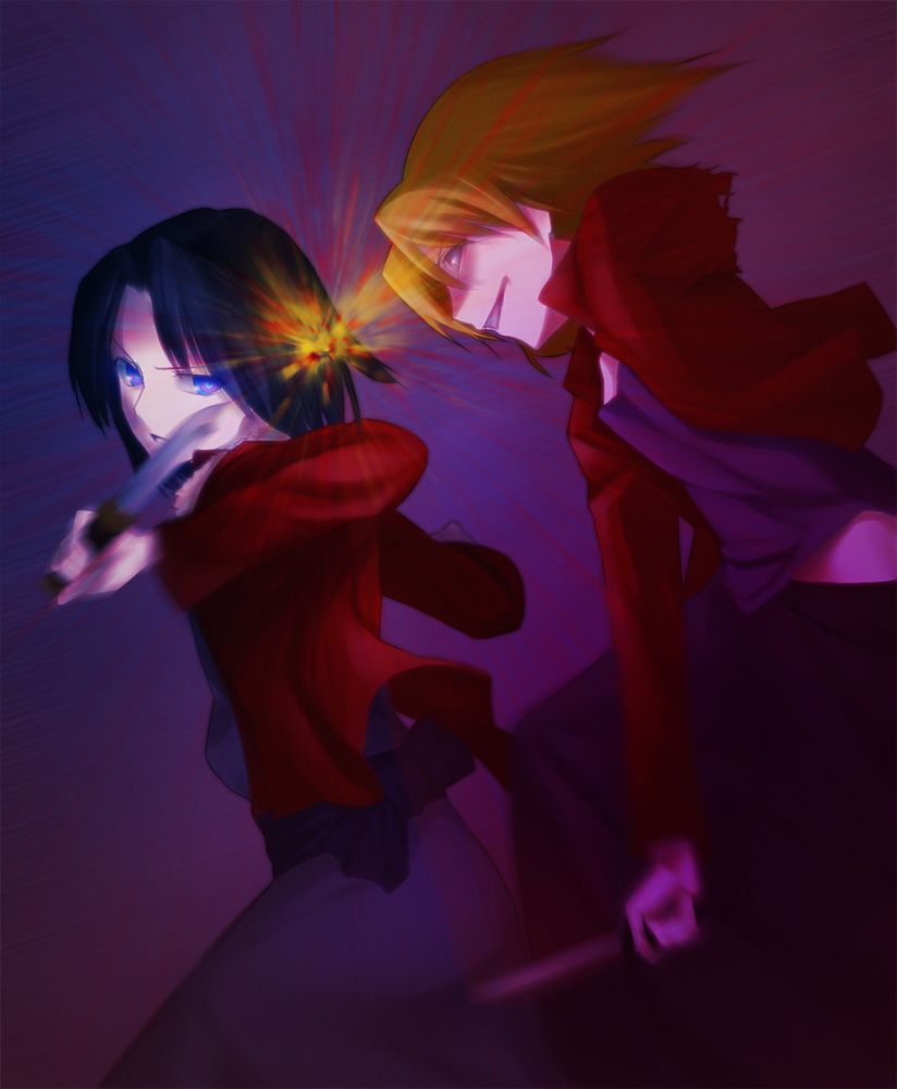 ryougi shiki and shirazumi lio (kara no kyoukai) drawn by maco_(wondermind)