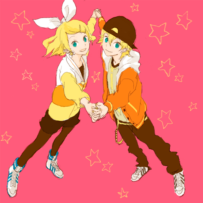 kagamine rin and kagamine len (vocaloid and 1 more) drawn by chiruda