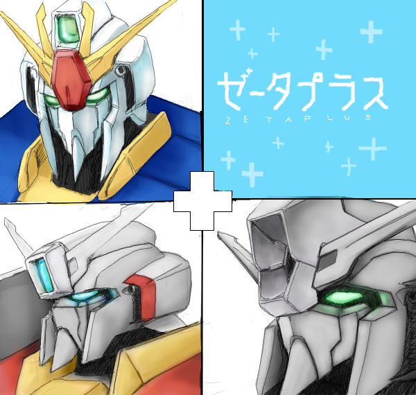zeta gundam, zeta plus, zeta plus a1, and zeta plus a2 (gundam and 3 more) drawn by yagi_mutsuki