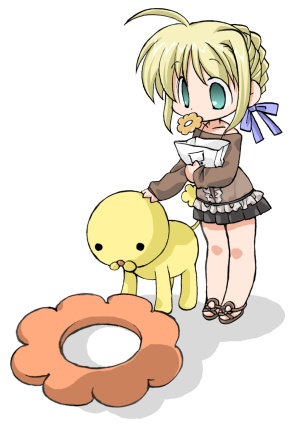 artoria pendragon, saber, and pon de lion (fate and 2 more)