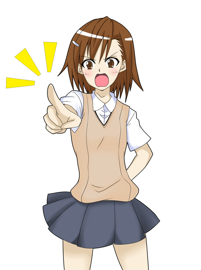 misaka mikoto (toaru majutsu no index) drawn by chika_(artist)