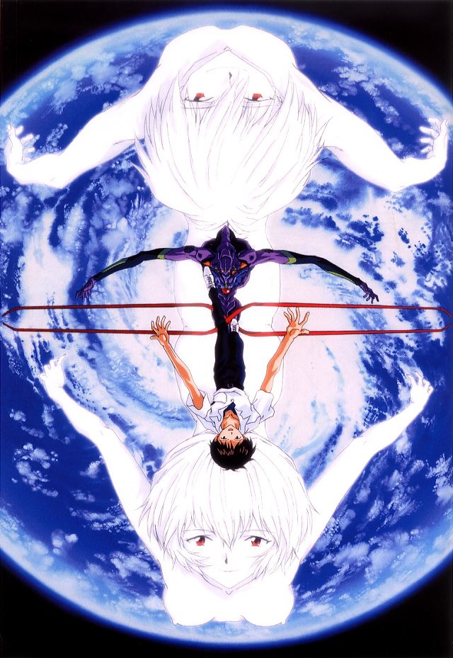 ayanami rei, ikari shinji, nagisa kaworu, eva 01, and lilith (neon genesis evangelion and 1 more)