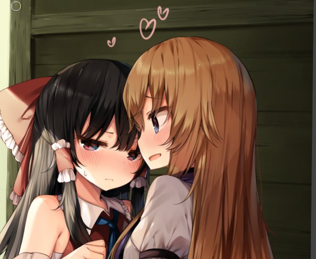 hakurei reimu and yakumo yukari (touhou) drawn by shnva