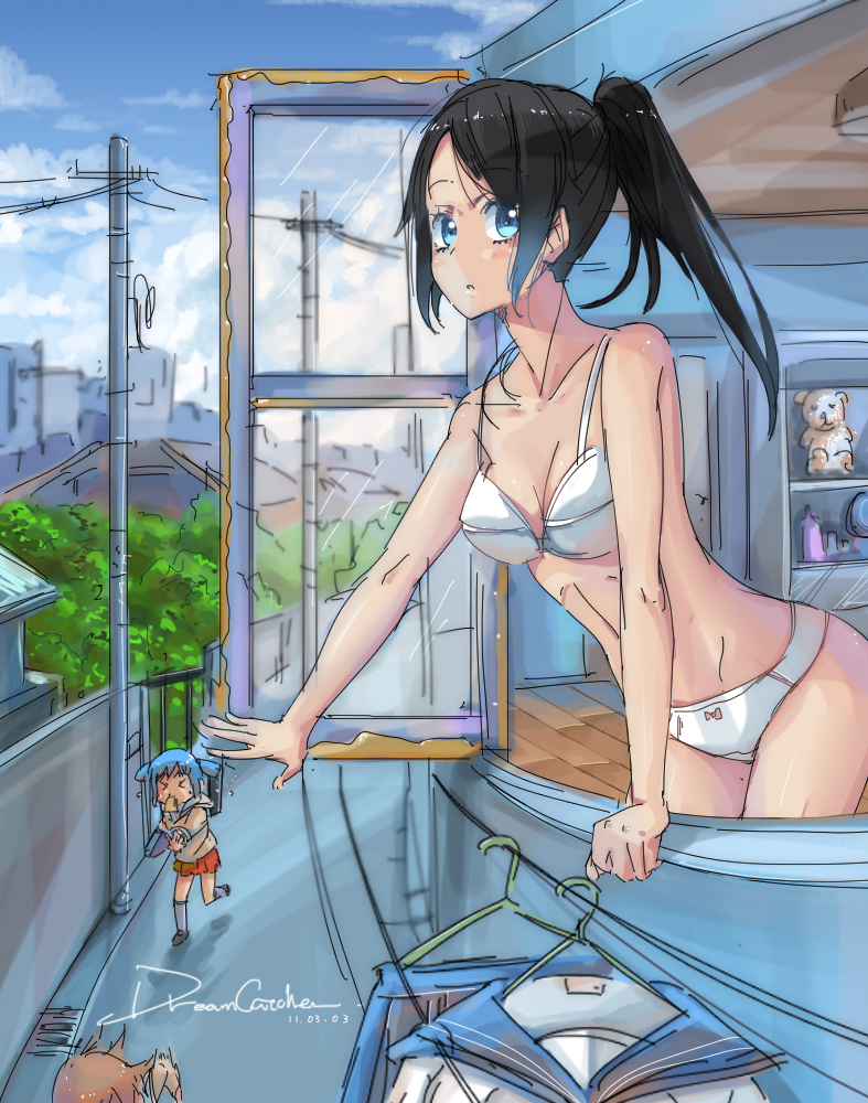 naganohara mio and aioi yuuko (nichijou) drawn by dc_(doughertyevans)