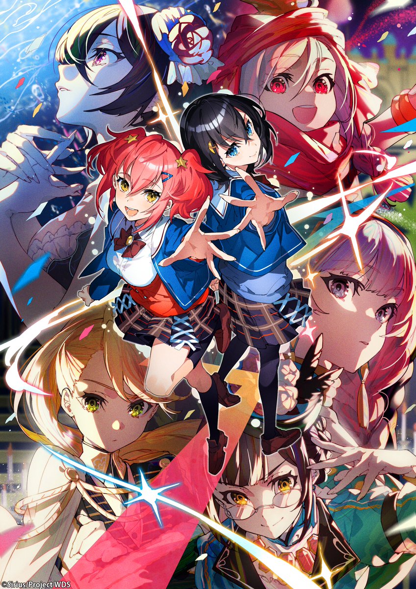 niizuma yae, ootori kokona, kathrina griebel, shizuka, sasuga chisa, and 2 more (world dai star) drawn by mika_pikazo
