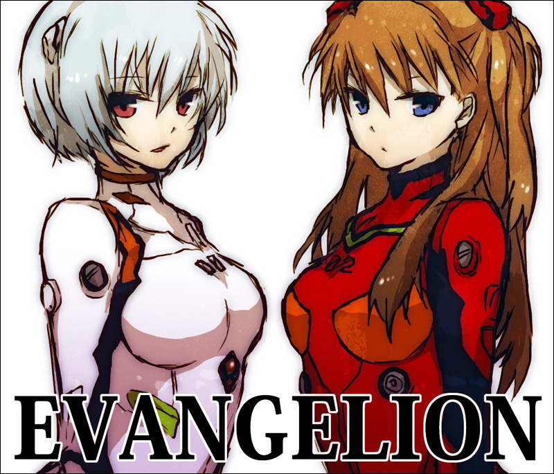 souryuu asuka langley and ayanami rei (neon genesis evangelion) drawn by buzz_(moi)