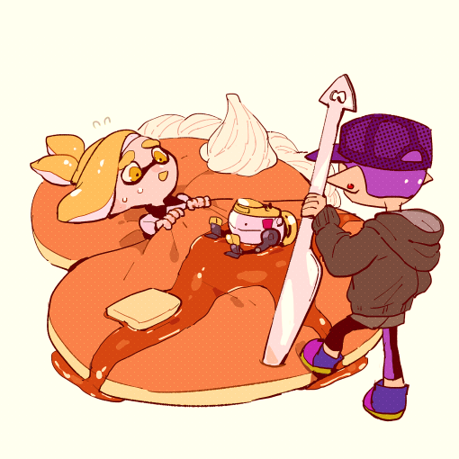inkling player character and inkling boy (splatoon and 1 more) drawn by ..._(331608)
