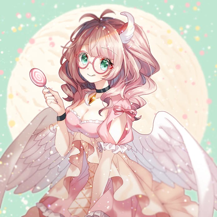 sera amai (indie virtual youtuber) drawn by shione_(memento_forest)