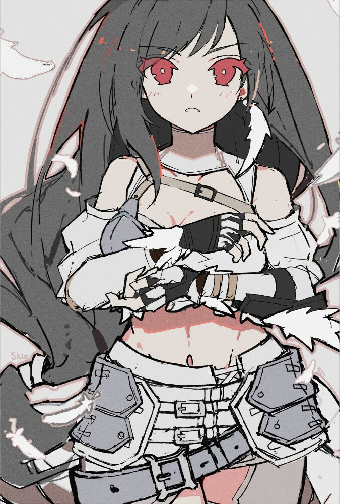 tifa lockhart (final fantasy and 2 more) drawn by hiyunagi