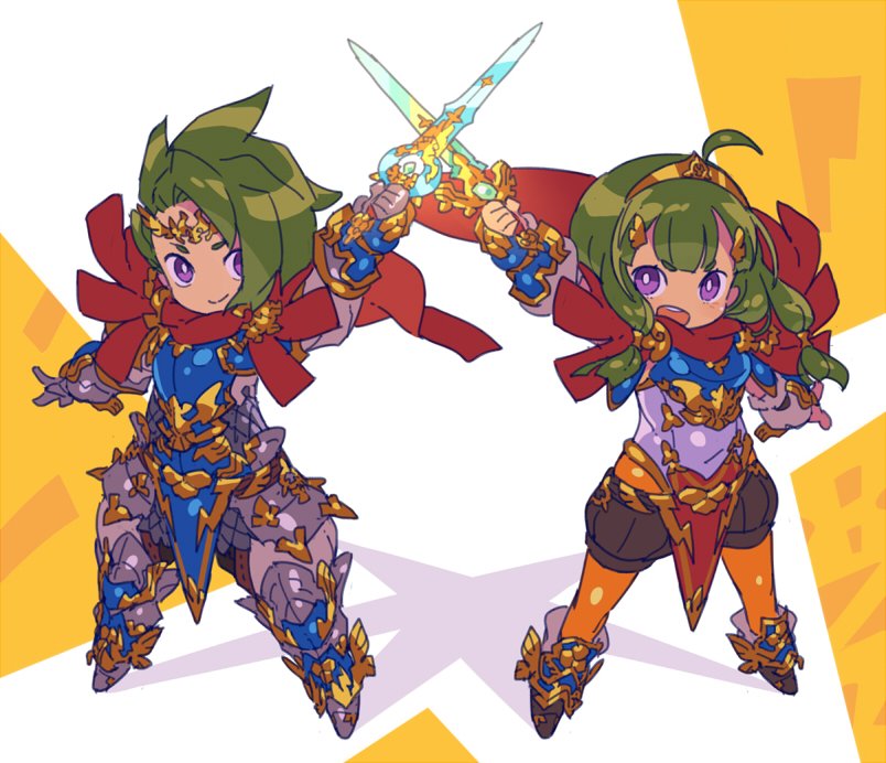 hero, hero 2, and hero 1 (sekaiju no meikyuu and 1 more) drawn by himukai_yuuji