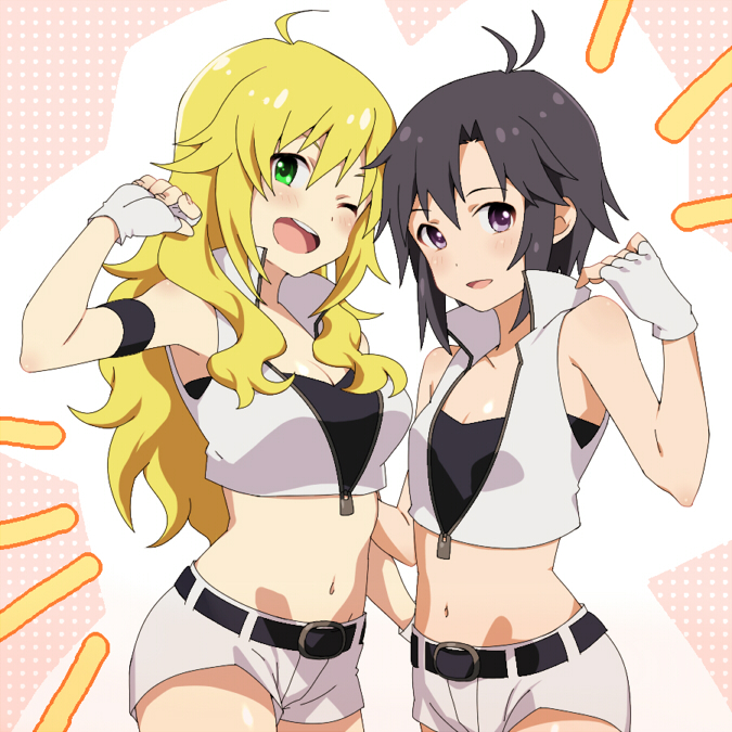 hoshii miki and kikuchi makoto (idolmaster) drawn by hizuki_akira