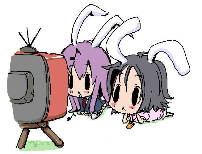 reisen udongein inaba and inaba tewi (touhou) drawn by baku_taso