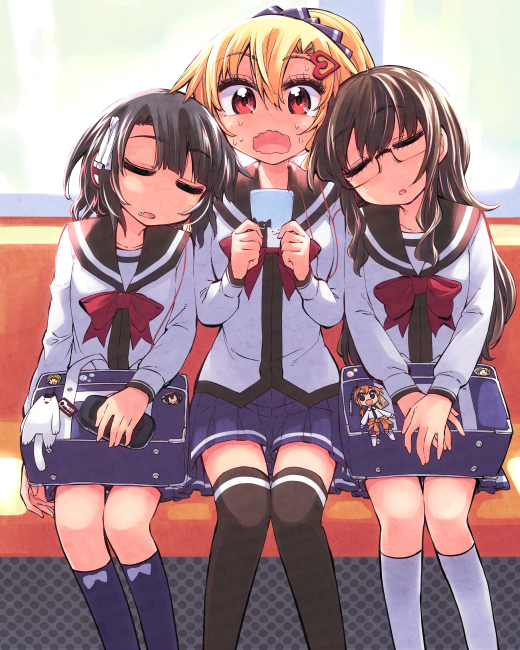 shinozaki akina, mii-chan, and sasamura kaede (shinozaki-san ki wo otashikani) drawn by hikawa_shou