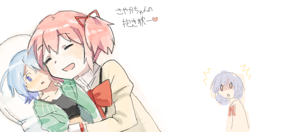 kaname madoka and miki sayaka (mahou shoujo madoka magica) drawn by yoplait