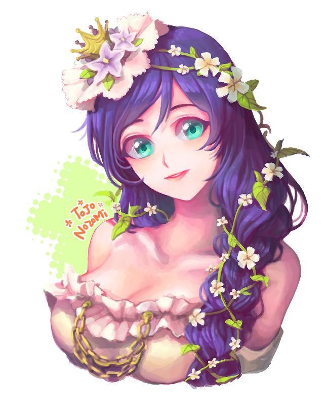 tojo nozomi (love live! and 2 more) drawn by mu_kougai