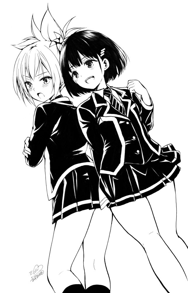 kazamaki matsuri and kanade suzu (ayakashi triangle) drawn by azuma_yuki