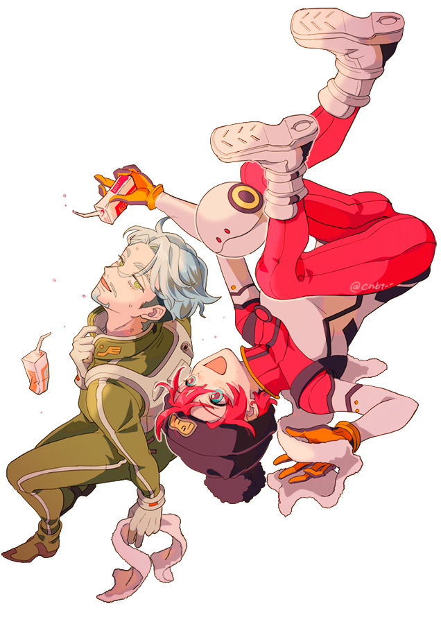 amate yuzuriha, haro, and challia bull (gundam and 1 more) drawn by cnbt