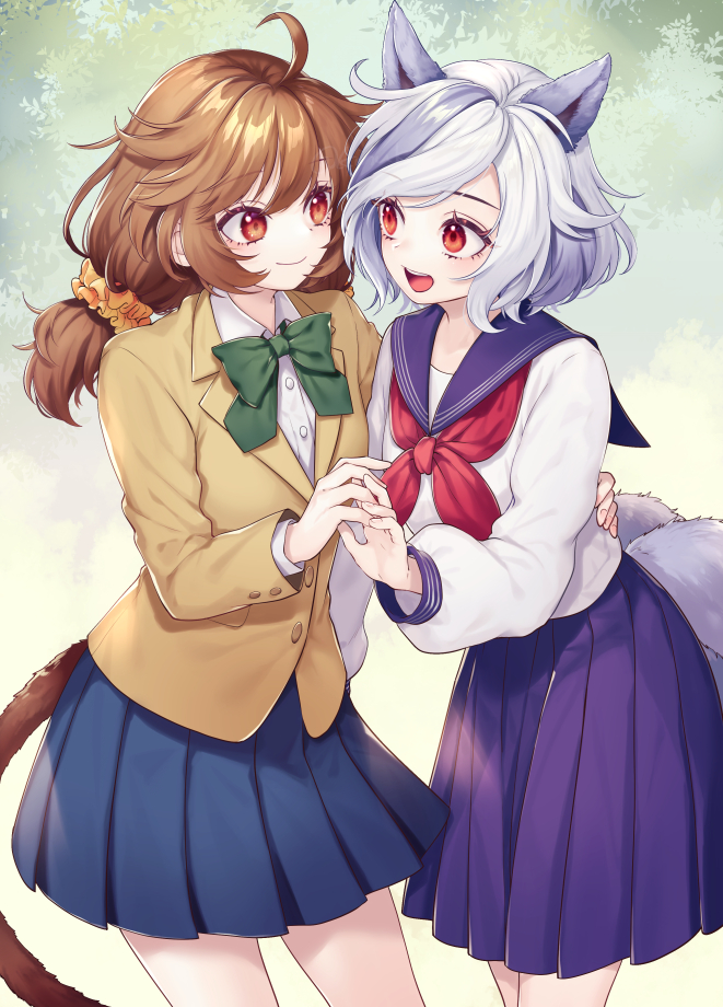son biten and mitsugashira enoko (touhou) drawn by tomobe_kinuko
