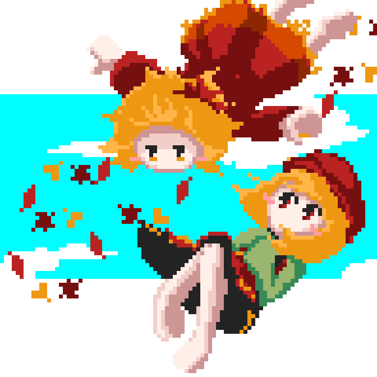 aki minoriko and aki shizuha (touhou) drawn by james_at_pi_(fuwafuwacatgirl)
