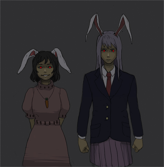reisen udongein inaba and inaba tewi (touhou) drawn by kobuushi