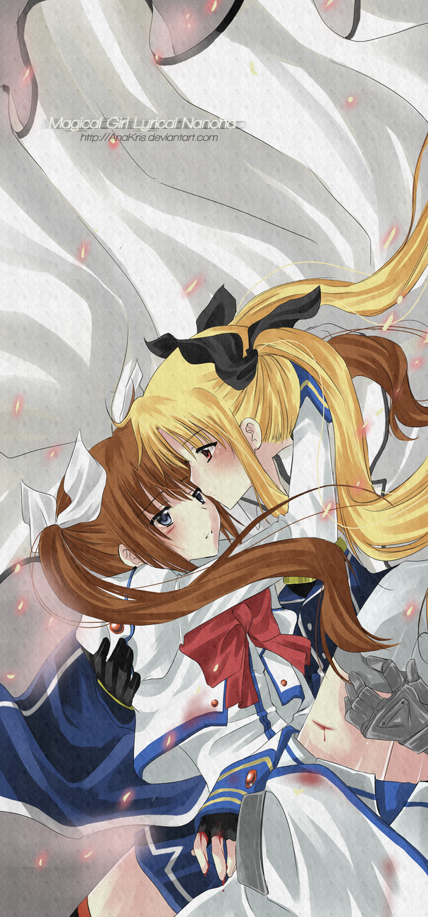 fate testarossa and takamachi nanoha (lyrical nanoha and 1 more) drawn by ana_c._sanchez