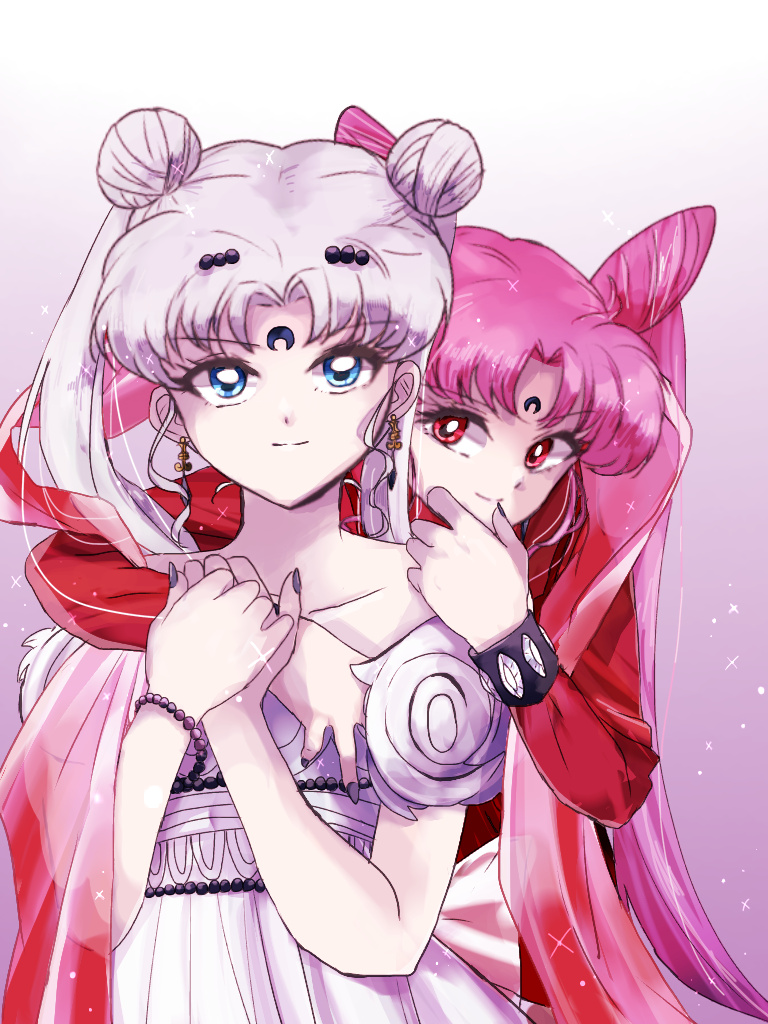 tsukino usagi, chibi usa, princess serenity, and black lady (bishoujo senshi sailor moon and 1 more) drawn by inuko_(nozomi1118)
