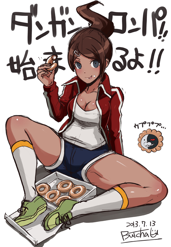 monokuma, asahina aoi, and pon de lion (danganronpa and 2 more) drawn by butcha-u
