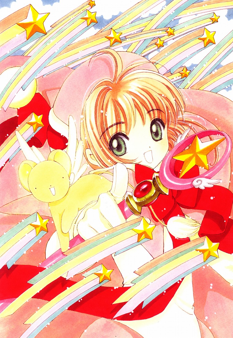 kinomoto sakura and kero (cardcaptor sakura) drawn by clamp_(circle)