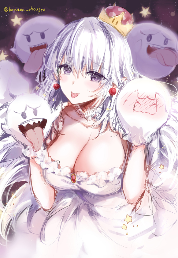 princess king boo and boo (mario and 2 more) drawn by mafuyu_(kanden_shoujyo)