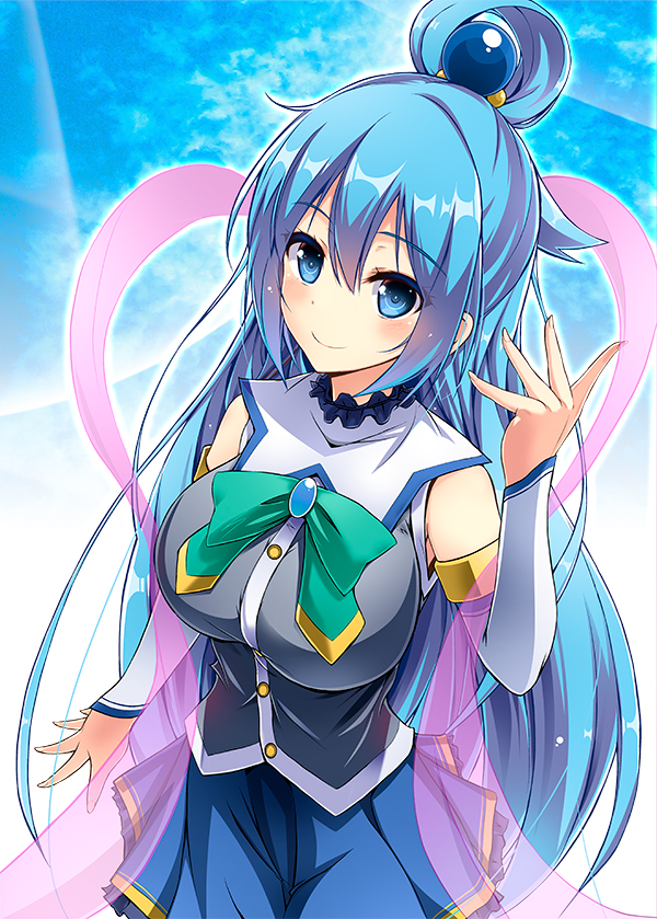 aqua (kono subarashii sekai ni shukufuku wo!) drawn by arui_ryou