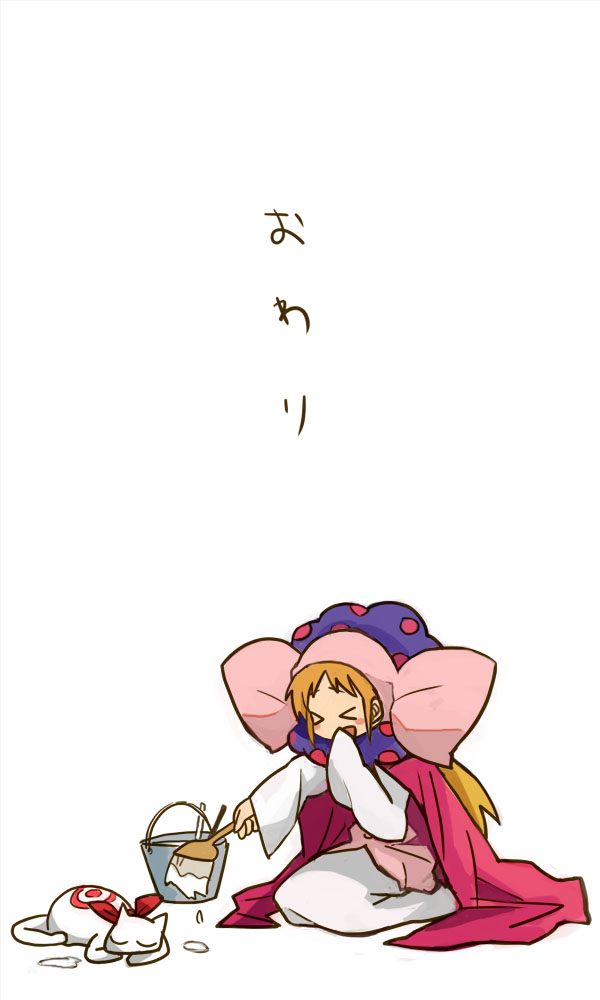 kyubey, charlotte, professor shinonome, and sakamoto (mahou shoujo madoka magica and 1 more) drawn by nd
