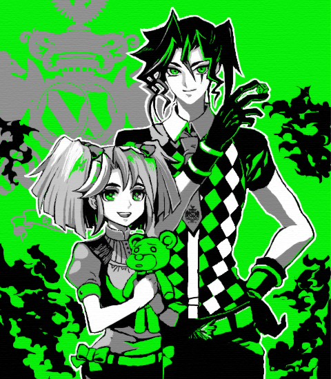 otogi ryuuji and rebecca hopkins (yu-gi-oh! and 1 more) drawn by saccharin