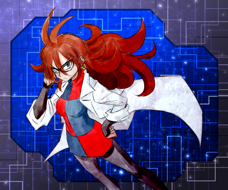 android 21 (dragon ball and 1 more) drawn by thewolfhart