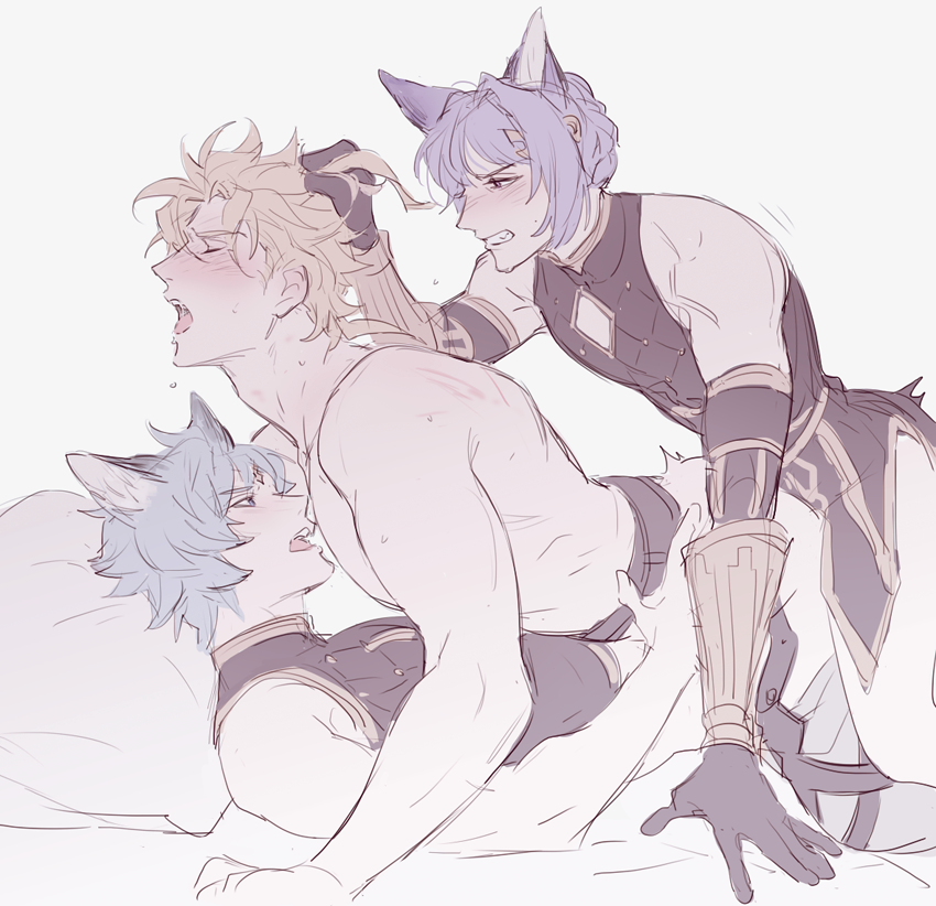 seofon, seox, and feower (granblue fantasy) drawn by namekaho
