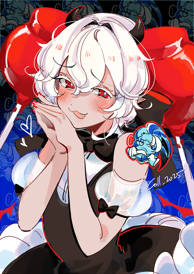 shadow milk cookie and candy apple cookie (cookie run and 1 more) drawn by coll_(erichankun)