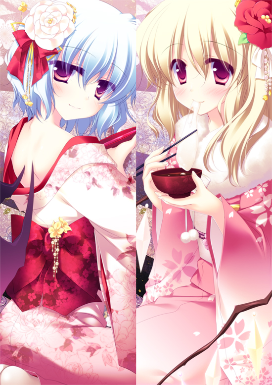 remilia scarlet and flandre scarlet (touhou) drawn by motomiya_mitsuki