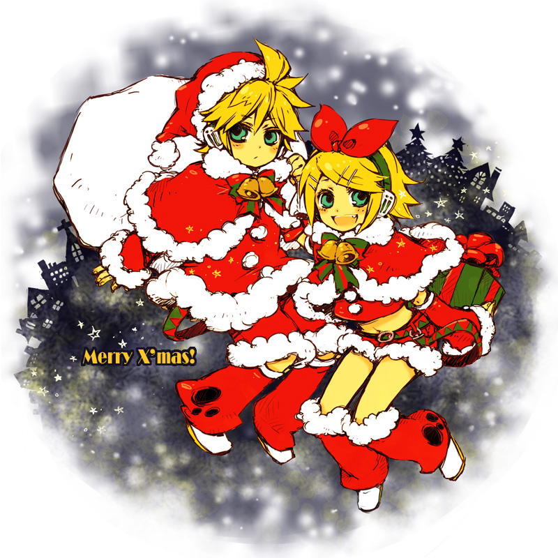 kagamine rin and kagamine len (vocaloid) drawn by yukkii