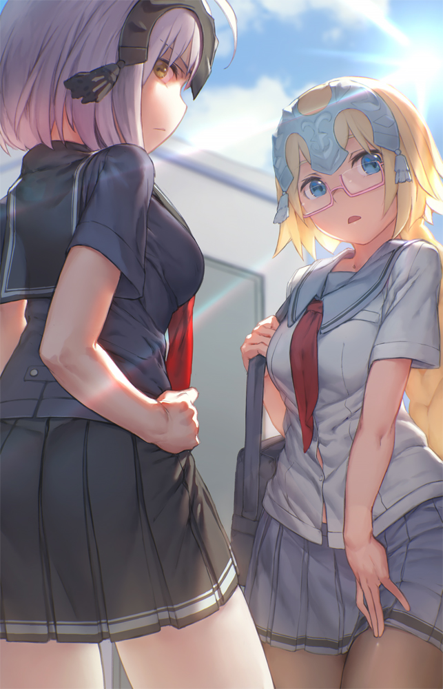 jeanne d'arc alter and jeanne d'arc (fate and 2 more) drawn by rotix