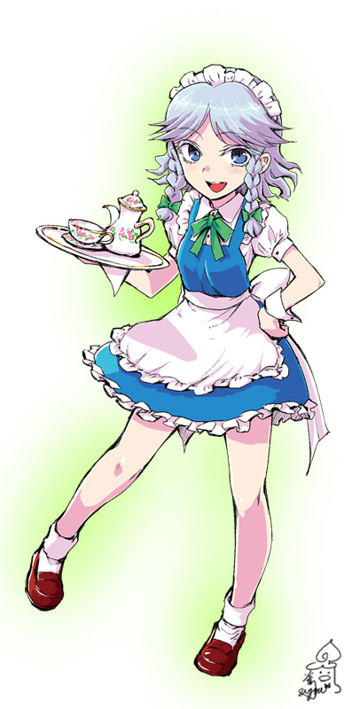 izayoi sakuya (touhou) drawn by minato_hitori