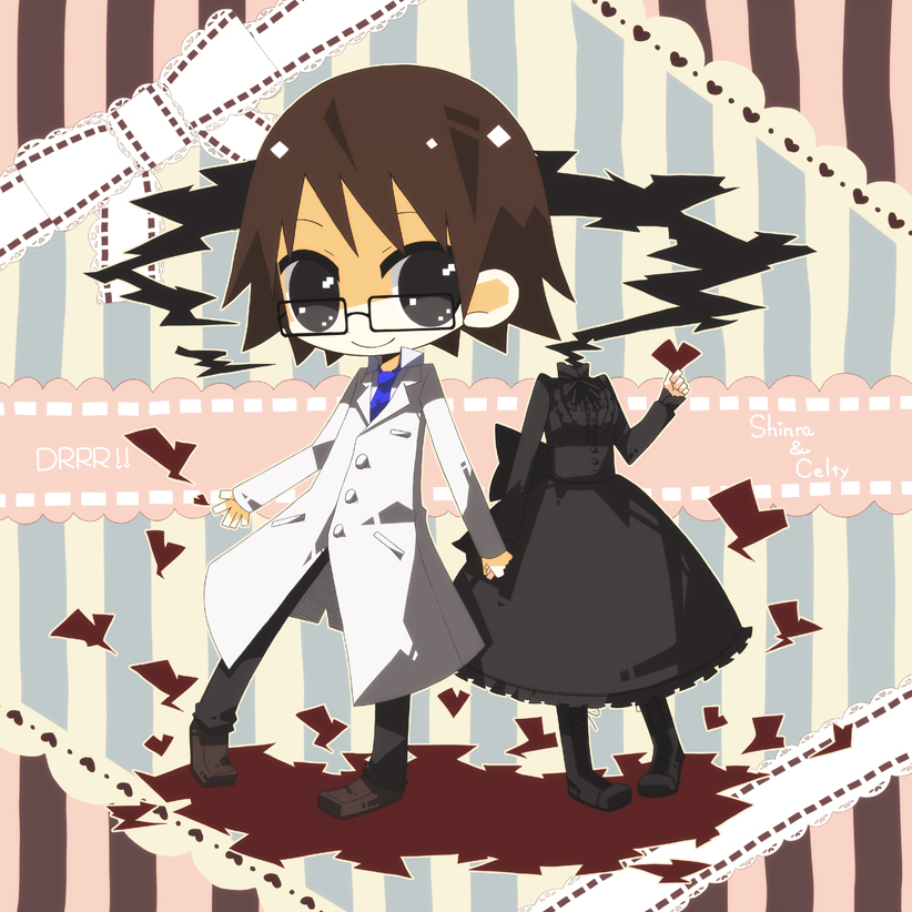 celty sturluson and kishitani shinra (durarara!!) drawn by eriko_(chika)