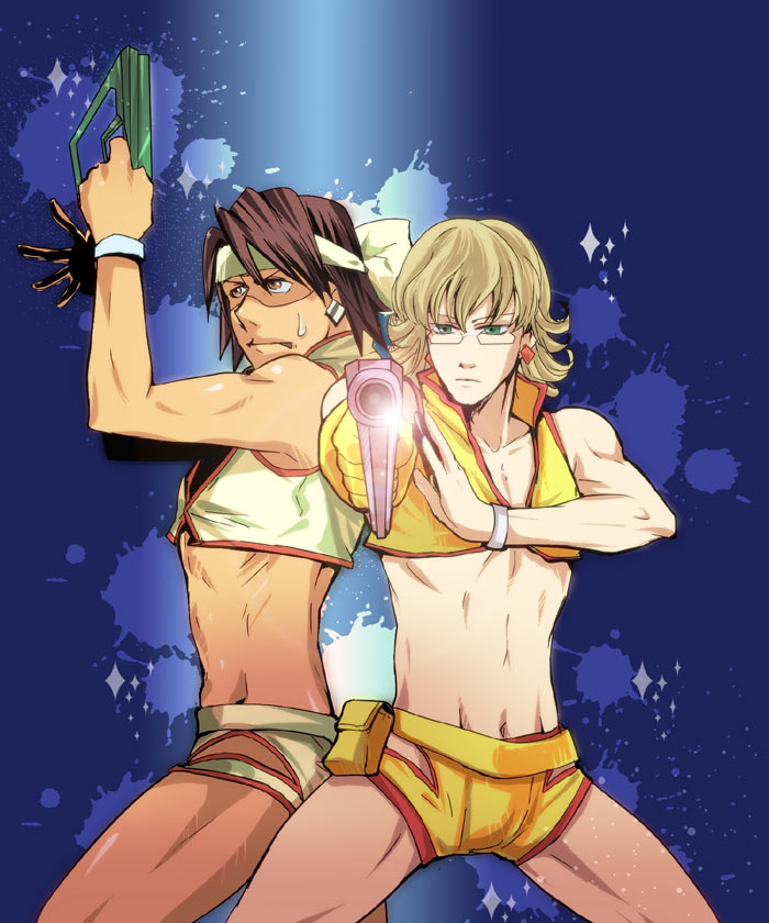 barnaby brooks jr., kaburagi t. kotetsu, yuri, and kei (tiger & bunny and 1 more) drawn by kurozusan